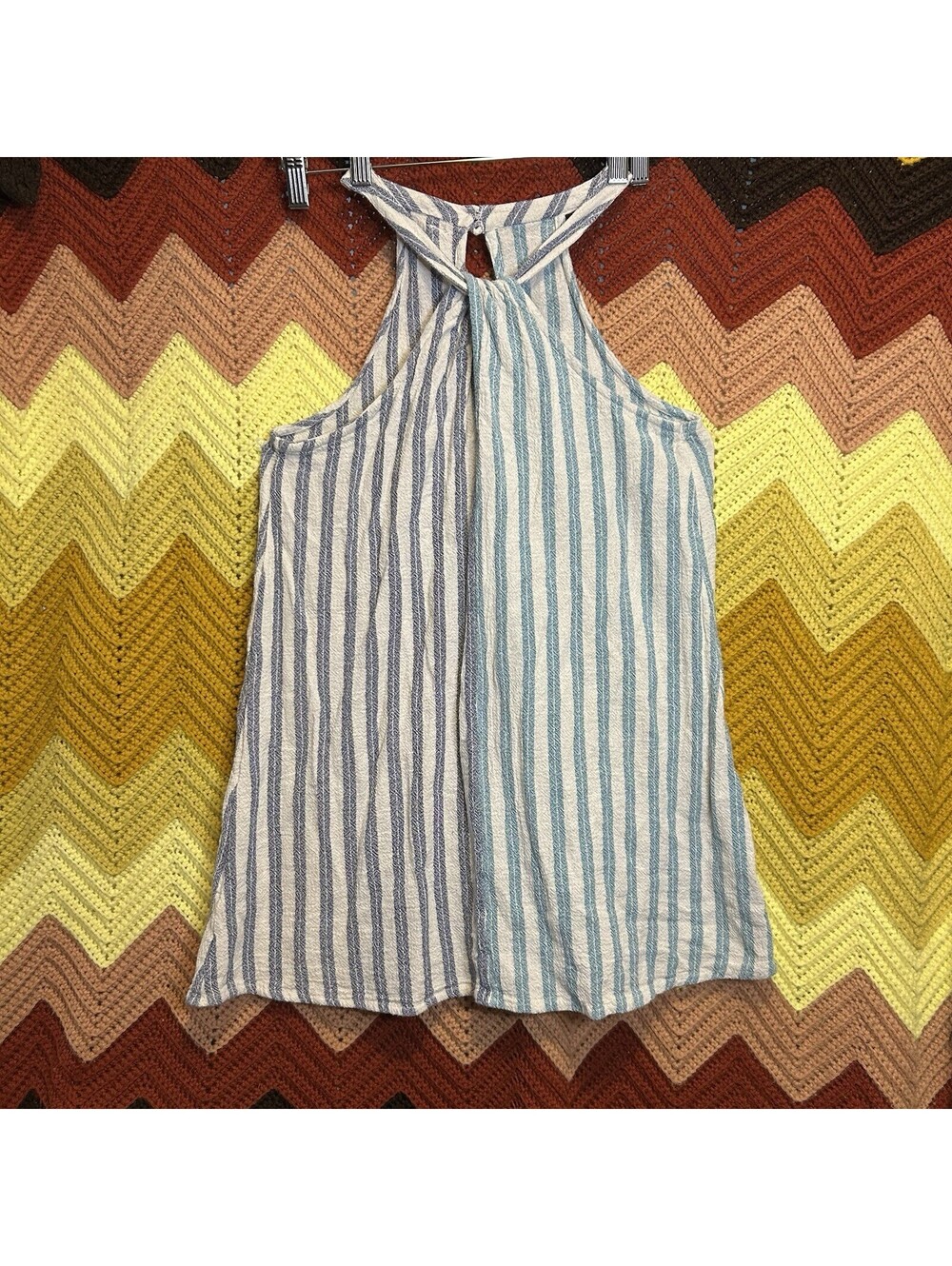 O'Neill Blake Striped Halter Sleeveless Mini Dress Size S